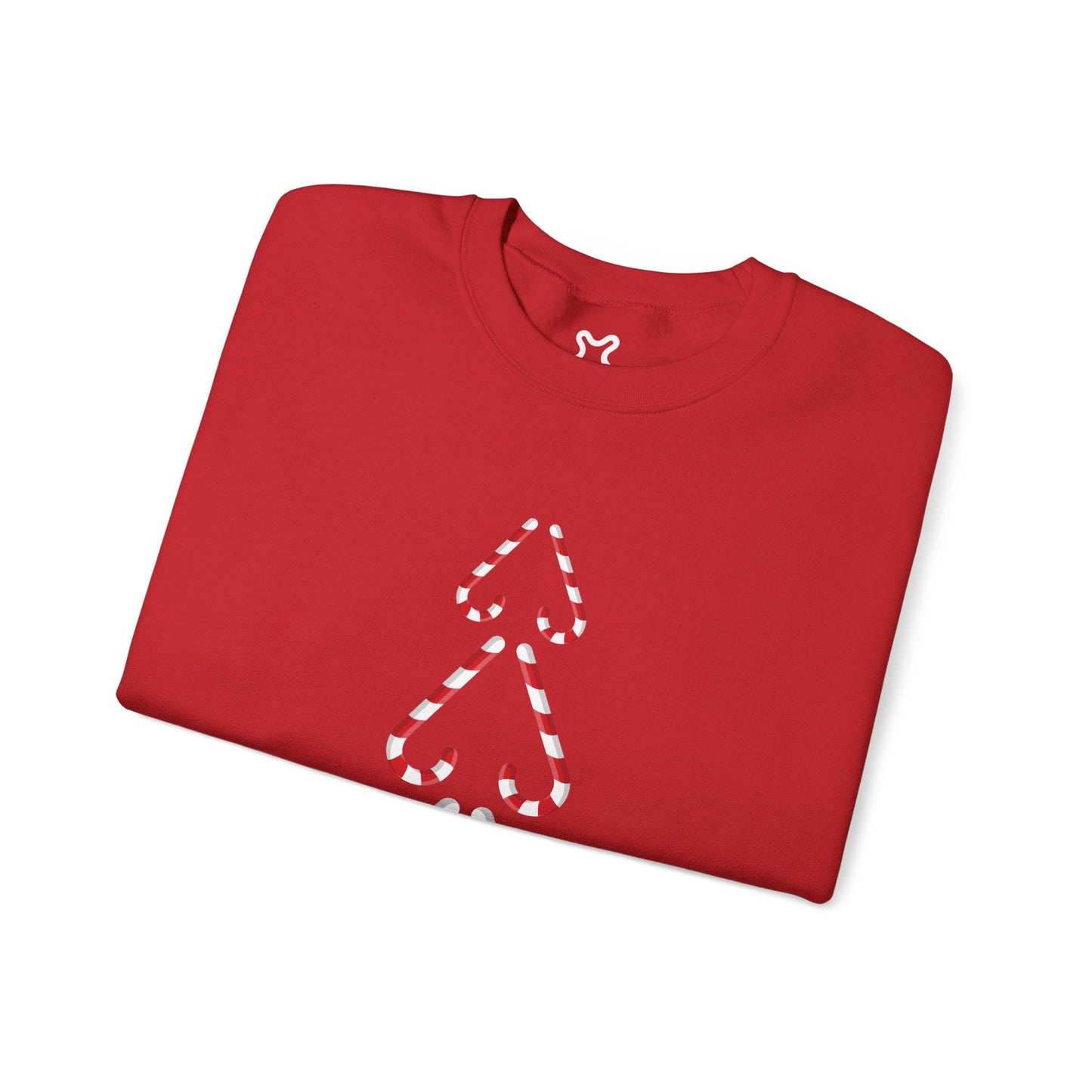 Minimalist Candy Cane Tree Crewneck Sweatshirt (Matching Family)