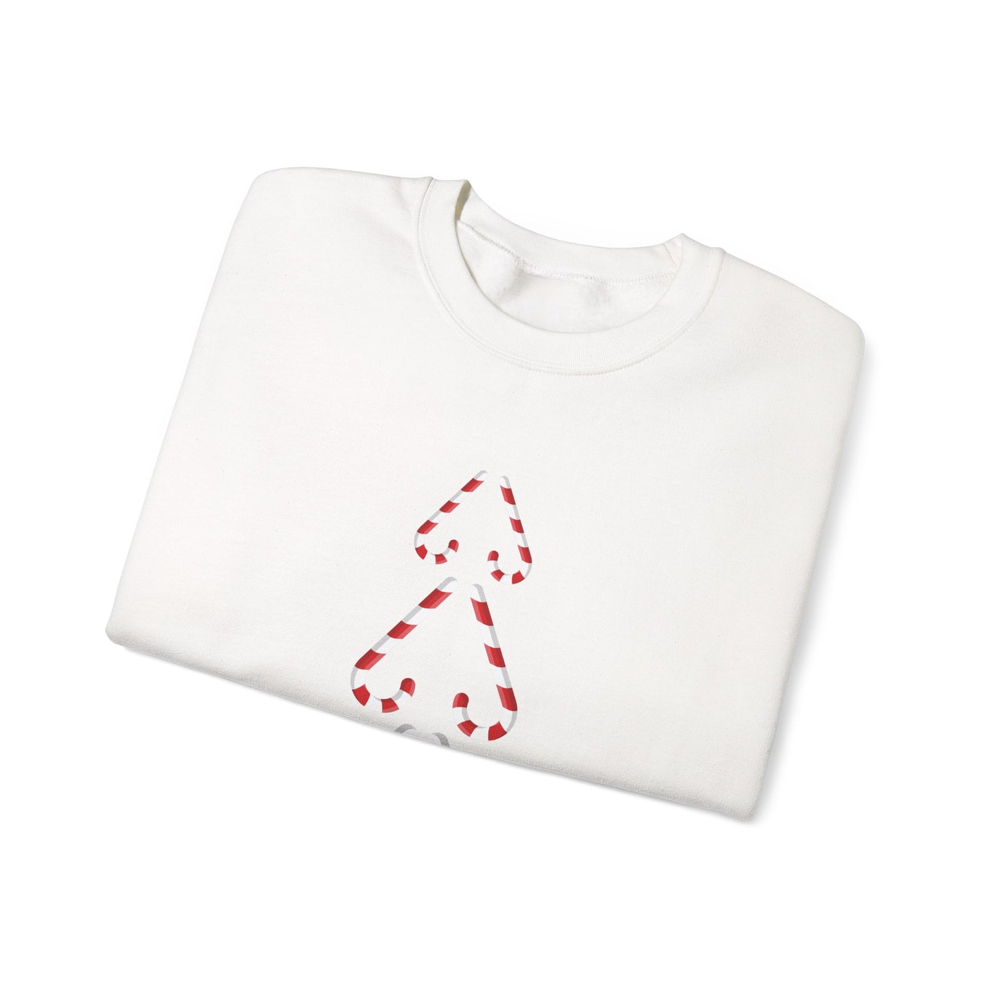 Minimalist Candy Cane Tree Crewneck Sweatshirt (Matching Family)