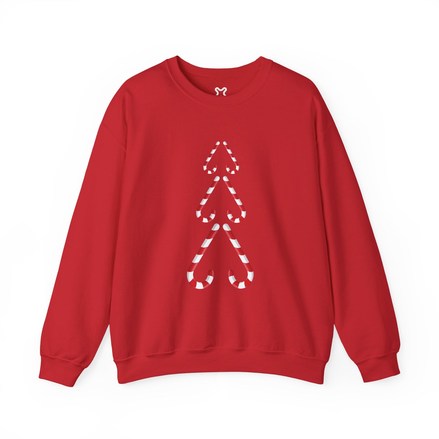 Minimalist Candy Cane Tree Crewneck Sweatshirt (Matching Family)